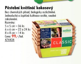 Pěstební květináč kokosový