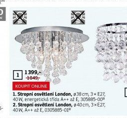 Stropní osvětlení London 38cm