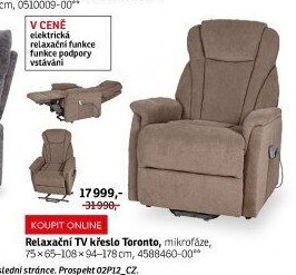 Relaxační TV křeslo Toronto