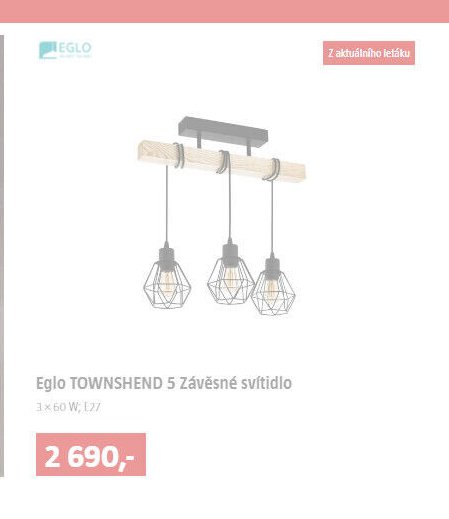 Eglo TOWNSHEND 5 Závěsné svítidlo