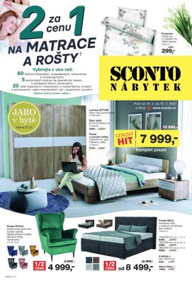 akční leták Sconto nábytek 18.2.2022-10.3.2022