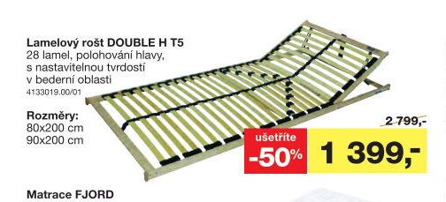 Lamelový rošt DOUBLE H T5