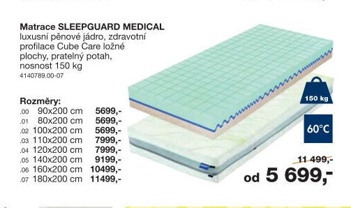 Matrace SLEEPGUARD MEDICAL
