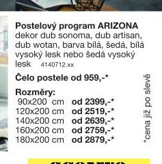 Postelový program ARIZONA