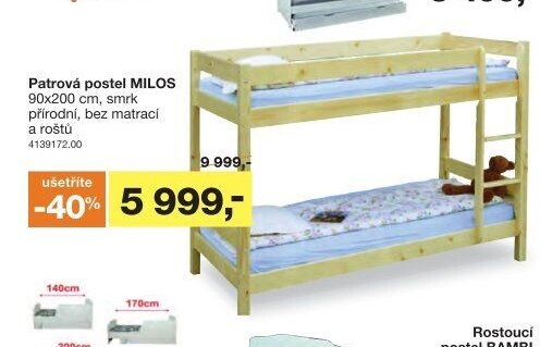 Patrová postel MILOS