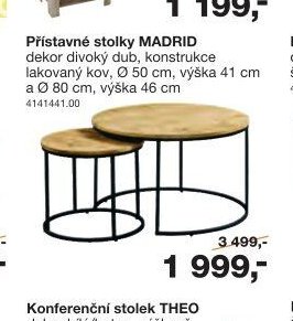 Přístavné stolky MADRID