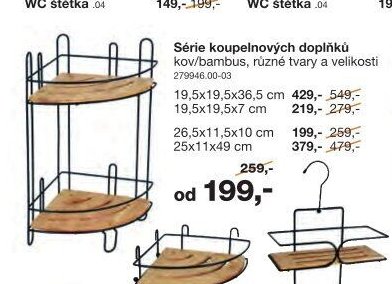 Série koupelnových doplňků kov/bambus