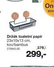 Držák toaletní papír kov/bambus