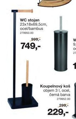 WC stojan kov/bambus