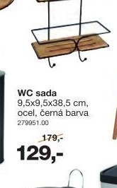 WC sada kov, černá barva
