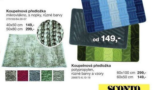 Koupelnová předložka mikrovlákno