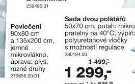 Sada dvou polštářů