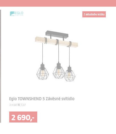 Eglo TOWNSHEND 5 Závěsné svítidlo