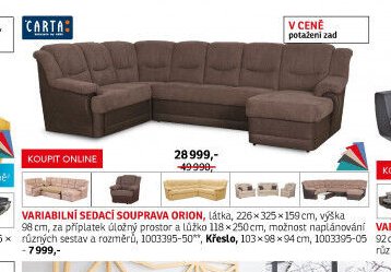 Variabilní sedací souprava Orion
