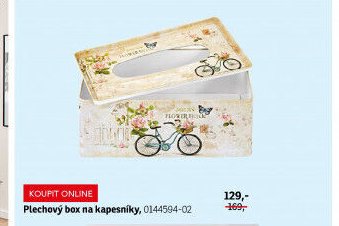 Plechový box na kapesníky