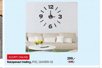 Nalepovací hodiny, PVC