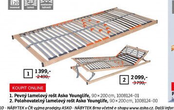Pevný lamelový rošt Asko Younglife