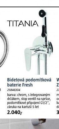 Bidetová podomítková baterie Fresh