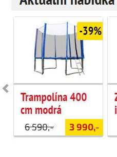 Trampolína 400 cm modrá