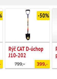 Rýč CAT D-úchop J10-202