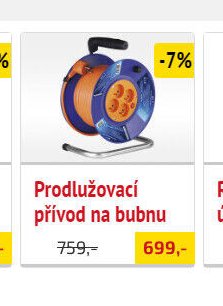 Prodlužovací přívod na bubnu