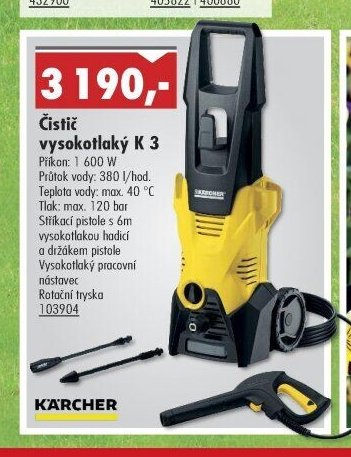 Čistič vysokotlaký K 3