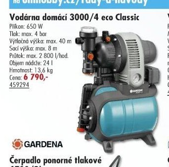 Vodárna domácí 3000/4 eco Classic