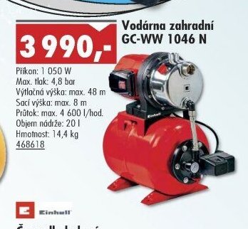 Vodárna zahradní GC-WW 1046 N