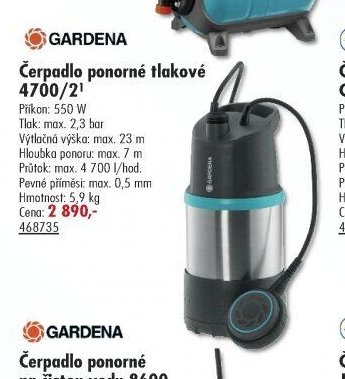 GARDENA Čerpadlo ponorné tlakové 4700/2
