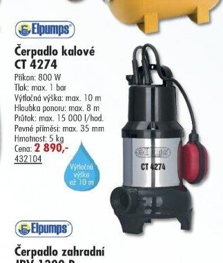 Elpumps Čerpadlo kalové CT 4274