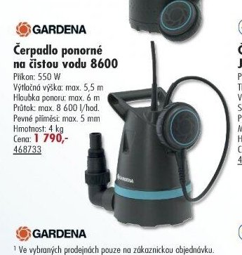 GARDENA Čerpadlo ponorné na čistou vodu 8600
