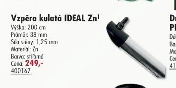 Vzpěra kulatá IDEAL Zn