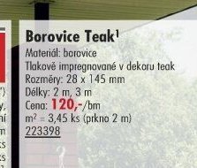 Borovice Teak