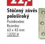 Stáčený závěs pološiroký