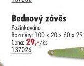 Bednový závěs
