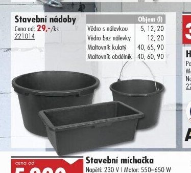 Stavební nádoby