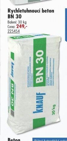 Rychletuhnoucí beton BN 30