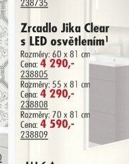 Zrcadlo Jika Clear s LED osvětlením