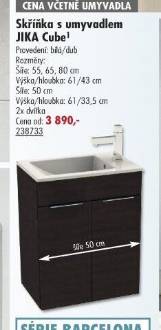 Skříňka s umyvadlem JIKA Cube
