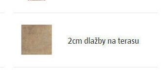 2cm dlažby na terasu