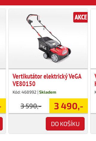Vertikutátor elektrický VeGA VE80150
