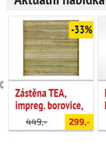Zástěna TEA, impreg. borovice