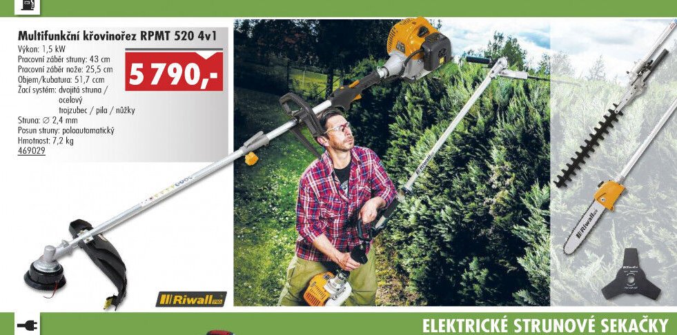 Multifunkční křovinořez RPMT 520 4v1