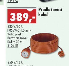 Prodlužovací kabel 20m