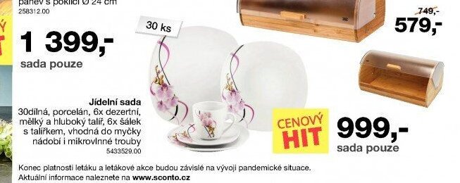 Jídelní sada 30dílná, porcelán