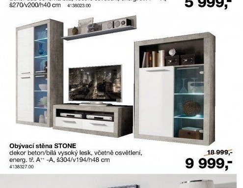 Obývací stěna STONE