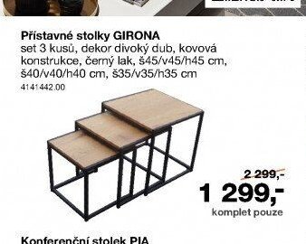 Přístavné stolky GIRONA