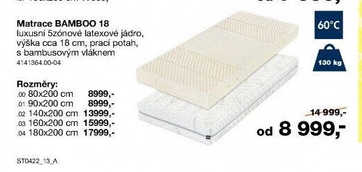 Matrace BAMBOO 18