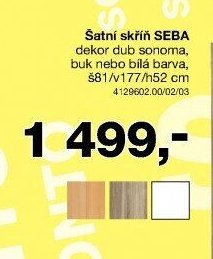 Šatní skříň SEBA