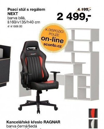 Psací stůl s regálem NEXT